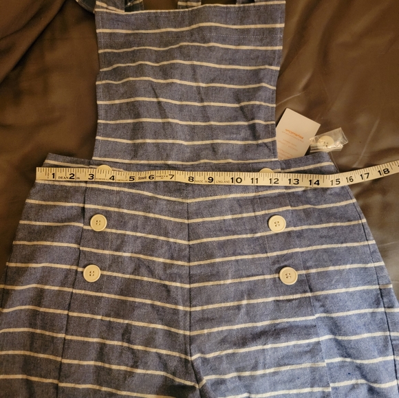 Vintage style Chambray stripe romper shortalls NWT - Picture 4 of 5